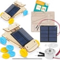 thumbnail image 1 of Solar Powered Car Kit (2-Pack) – Build-Your-Own Wooden Solar Vehicles for Kids, STEM Engineering Project Kits for Classroom, Renewable Energy Science Experiments, Ages 8 and up, 1 of 1