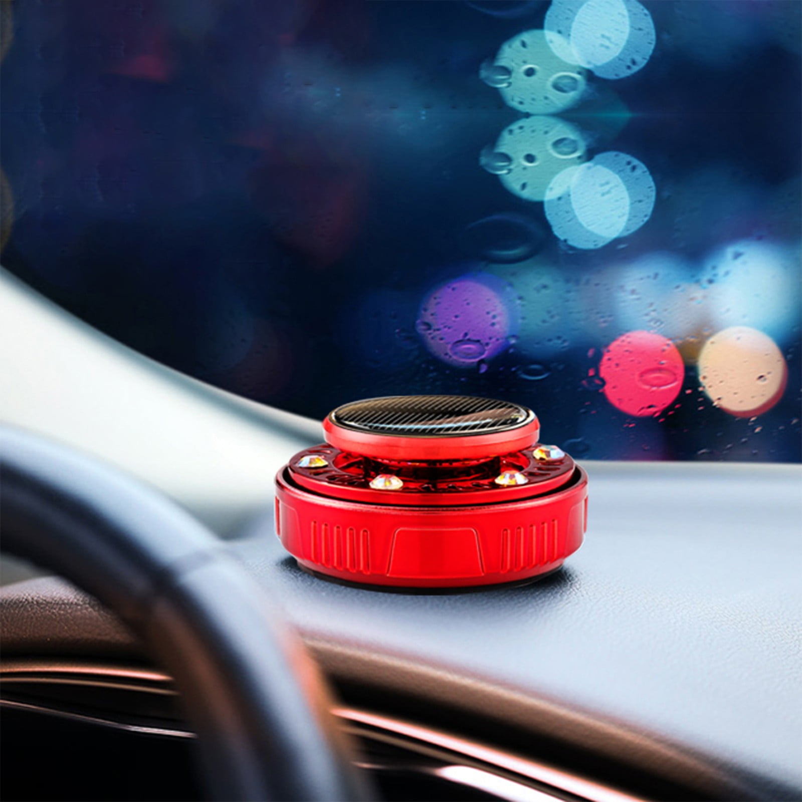 Solar Powered Car Mounted Aromatherapy Sun Powered Rotating ...