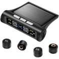 thumbnail image 1 of TEETHEORY Tire Pressure Monitoring System – Solar Wireless TPMS with 4 External Sensors, Real-Time LCD Display, Tire Pressure & Temperature Alerts, USB/Solar Charging, IP67 Waterproof for SUV/Truck, 1 of 11