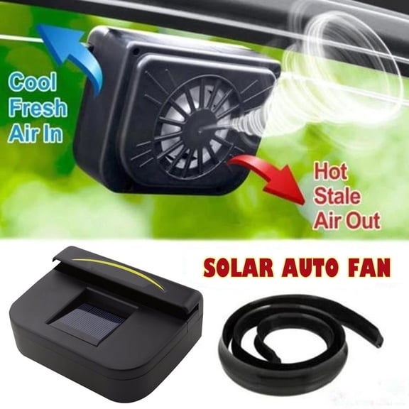 Solar Powered Car Ventilator Fan, Automatic Cooling & Air Circulation System for Vehicle Interior, Mini Window-Mount Exhaust Fan Reduces Heat