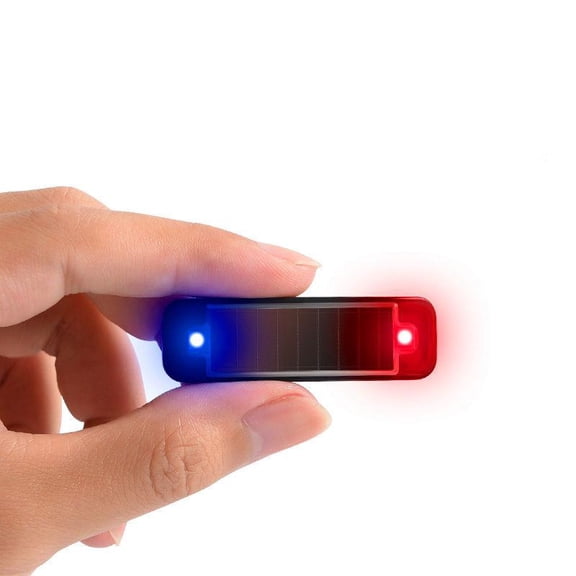 Solar Powered Car Warning Light, Wireless Simulated Dummy Alarm for Anti-Theft Caution Lamp, Security Light