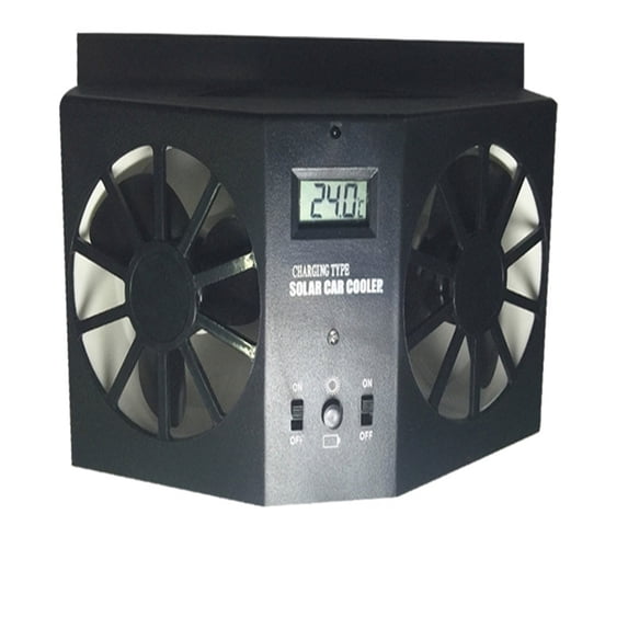 Solar Powered Car Window Exhaust Fan, 3500RPM High Speed Ventilator, Waterproof Auto Air Circulator for Odor Removal, Energy Saving Battery Storage, Easy Window Mount for Cars, SUVs, and Vehicles