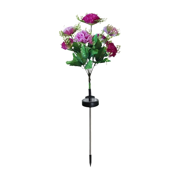 Solar-Powered Carnation LED Light with Realistic Arrangement for Indoor Use and Outdoor Ambience