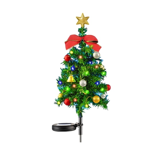 Solar Powered Christmas Cedar Tree Light For Outdoor Decoration Creating Festive Christmas With LED Garden Lights Auto Sensor IP65 Waterproof Ground Stake