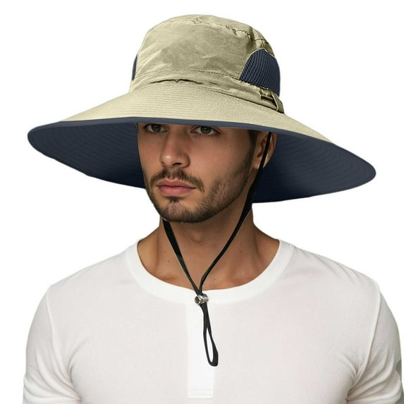 Solar Powered Cooling Bucket Hat - Fan Hat for Golf Beach Fishing Breathable Bucket Hat For Men Women Summer Sun Outdoor Fishing Hiking Camping Sports Adjustable Strap Lightweight Comfortable