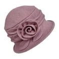 thumbnail image 1 of Solar Powered Cooling Bucket Hat - Fan Hat Golf Beach Fishing Vintage Floral Wool Cloche Hat For Women 1920s Winter Accessory Elegant Winter Headwear, 1 of 2