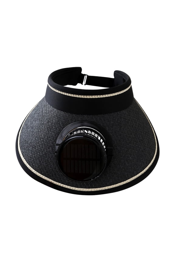 Solar-Powered Cooling Hat Summer Cooling Hat with Solar Fan Lightweight Wide Brim DesignPortable USB Charging for Beach, Travel & Outdoor Adventures