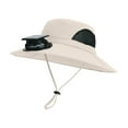thumbnail image 1 of Solar Powered Cooling Hat with Built-in Fan, Wide Brim Sun Protection, Lightweight and Breathable for Outdoor Activities, 1 of 4