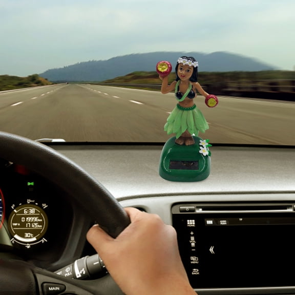 Solar Powered Dancer Sways Girl Shakes Her Head Doll Car Decoration Dance Figure Solar Powered Dance Statue