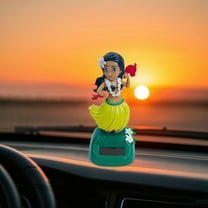 Novelty Funny Toy Solar Powered Dancer Shakes Head Doll Car Decoration Dance Figure Animated Statue for Home or Desk