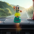thumbnail image 1 of Solar Powered Dancing Doll Car Novelty Figure Motion Activated Swaying Head Toy for Vehicle Interior, 1 of 8