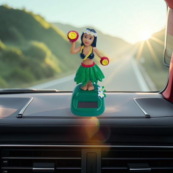 Solar Powered Dancing Doll Car Novelty Figure Motion Activated Swaying Head Toy for Vehicle Interior