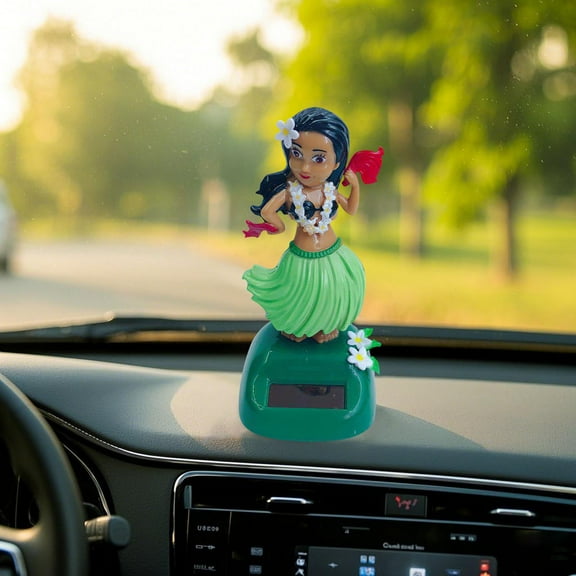 Solar Powered Dancing Doll Car Novelty Toy Funny Motion Figure for Desk Party