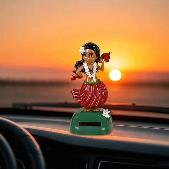Novelty Funny Toy Solar Powered Dancer Shakes Head Doll Car Decoration Dance Figure Animated Statue for Home or Desk