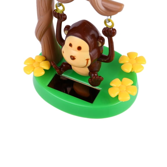 Solar Powered Dancing Toy Swinging Monkey Bobbleheads Shaking Car Dashboard Ornament Car Decor Toys Gift for Office Car Ornament Supplies Decoration