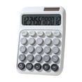 thumbnail image 1 of Solar Powered Desktop Calculator with Mechanical Feel, Dual Power Supply, Auto Shut-Off, and Financial Functions for Office, School, and Home Use, 1 of 5