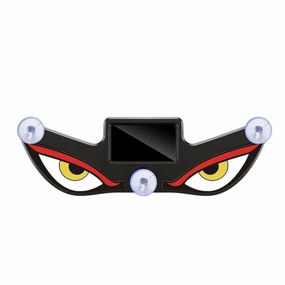 Solar Powered Devils Eyes LED Car Light, Devil Eyes Lights Dynamic Windshield Ambient Lamp with Vibration & Light Sensor, USB-C Rechargeable, 5 Modes, Suction Mount