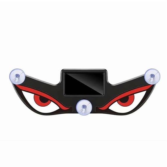 Solar Powered Devils Eyes LED Car Light, Devil Eyes Lights Dynamic Windshield Ambient Lamp with Vibration & Light Sensor, USB-C Rechargeable, 5 Modes, Suction Mount