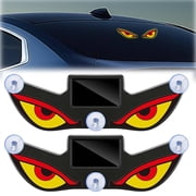 Solar Powered Devils Eyes LED Car Light, Dynamic Breathing Wireless Window Lamp for Cars Trucks SUVs