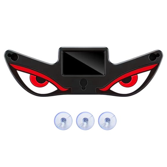 Solar Powered Devils Eyes LED Car Light Dynamic Demon Eye Windshield Lamp with Vibration Sensor USB-C Rechargeable 5 Modes Suction Mount for Vehicles