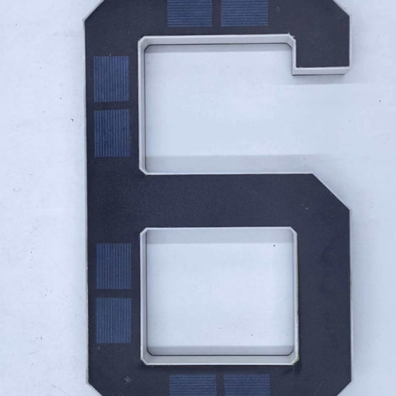 Solar Powered Digital Doorplate, Waterproof LED Address Number Sign for Home Villa Hotel Outdoor Wall Mounted, Illuminated Personalized Plaque Display for Garden Porch Decor