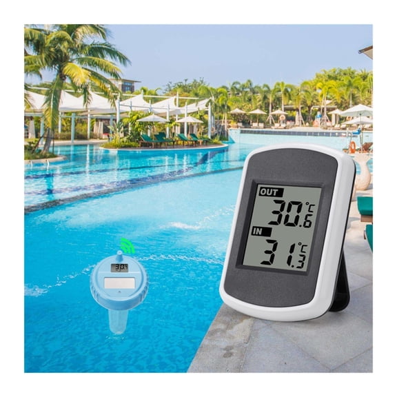 Solar-Powered Digital Floating Thermometer Electronic Display for Accurate Temperature Monitoring ,Pool Essentials
