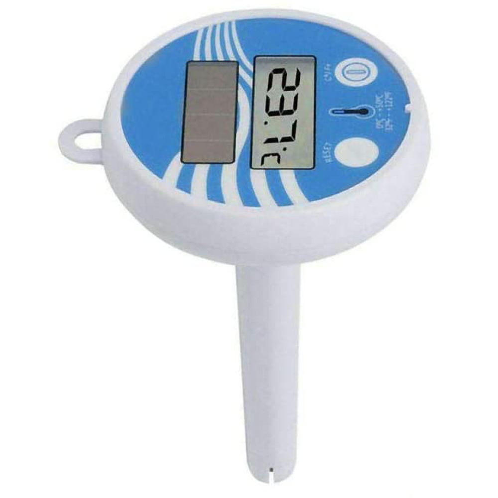 Solar Powered Digital Thermometer, Swimming Pool Water Temperature ...