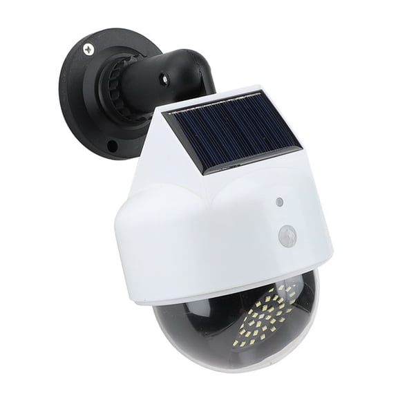 Solar Powered Dome Dummy Fake Camera Remote Control CCTV Security Camera Simulation Monitor with LED Light for Outdoor