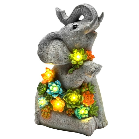 Solar Powered Elephant Statue, Auto-Lighting Function for Nighttime Illumination, Eco-Friendly and Space-Efficient Design, Perfect for Outdoor Gardens Patios Lawns and Ideal
