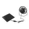 thumbnail image 1 of Solar Powered Exhaust Fan with Battery, 5W Solar Fan Kits, Strong Airflow, Stepless Speed and Quiet Battery Powered Solar Tent Fan for Tent,Outdoor, Office, 1 of 9