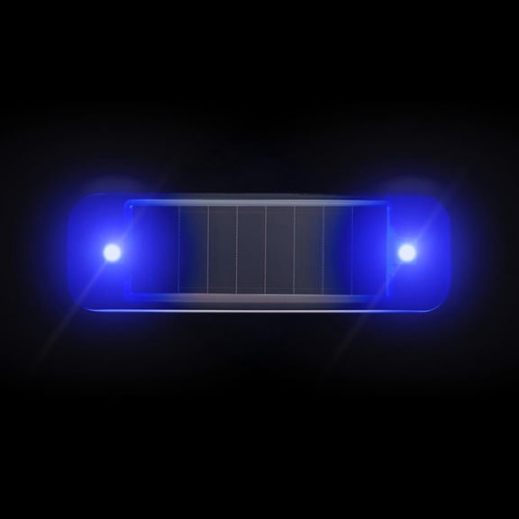 Solar Powered Fake Car Alarm Warning LED Light Anti-Theft Security Flashing System Blue
