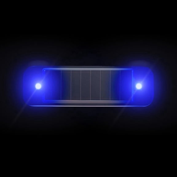 Solar Powered Fake Car Alarm Warning LED Light Anti-Theft Security Flashing System Blue