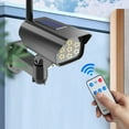 thumbnail image 1 of Solar Powered Fake Security Camera, Bullet Dummy Security Camera Surveillance System with Realistic Red Flashing Lights Indoor Outdoor (1 Black), 1 of 8