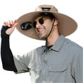 thumbnail image 1 of Solar Powered Fan Hat for Men & Women - Wide Brim Sun Hat with Dual USB/Solar Powered Fans, UPF 50+ Outdoor Fishing Hat, Adjustable Cooling Hat for Hiking Gardening, 1 of 8