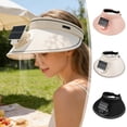 thumbnail image 1 of Solar Powered Fan Hat Sun Protection And Cool Down Three-Speed Adjustable USB Rechargeable Portable Pink, 1 of 7