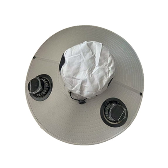 Solar Powered Fan Hat - Wide Brim Sun Hat with Solar Charging Cooling Fan - Ideal for Outdoor Activities Like Fishing, Hiking, Camping - UV Protection Hat for Men & Women