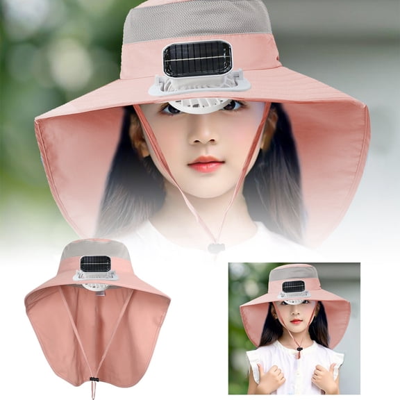 Solar Powered Fan Hat - Wide Brim Sun Hat with Solar Charging Cooling Fan - Ideal for Outdoor Activities Like Fishing, Hiking, Camping - UV Protection Hat for Men & Women