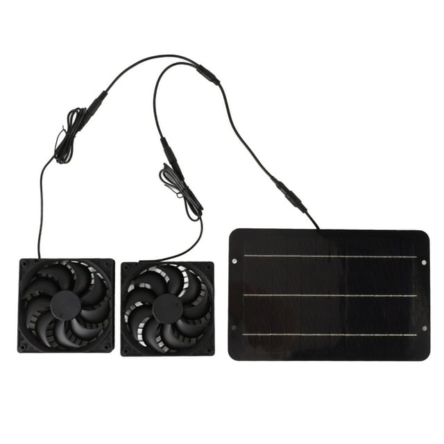 Solar Powered Fan Kit Waterproof Portable 10W 12V for Chicken Coop