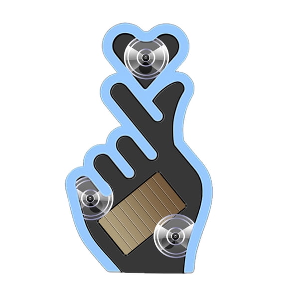 Solar Powered Finger Heart Window Light Solar Powered Wireless LED Heart Shape C Pillar Neon Light Colorful Wireless LED Atmosphere Light For