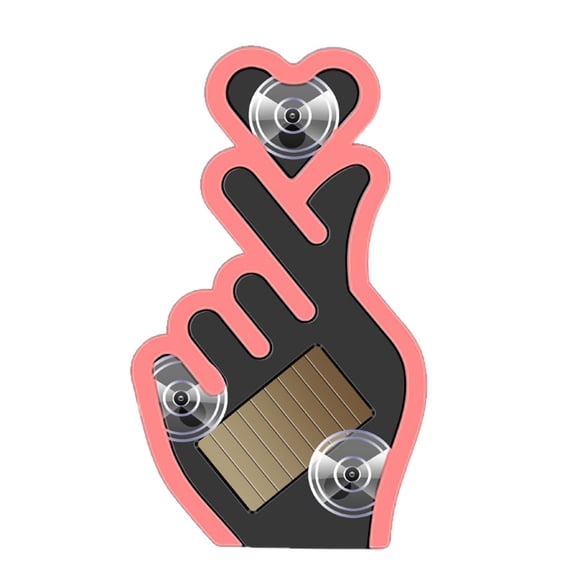 Solar Powered Finger Heart Window Light Solar Powered Wireless LED Heart Shape C Pillar Neon Light Colorful Wireless LED Light For Head Lights Auto D2s Bulbs 80k Plug Xt350 95 Bulb Headlights Car
