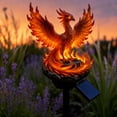 thumbnail image 1 of Solar Powered Fire Phoenix Stake Light, Luminous Red Flame Phoenix Statue Outdoor Yard Landscape Patio Ornament Light, 1 of 7