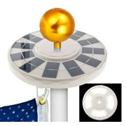 Solar Powered Flagpole Light - 144 Ultra Bright LEDs, 12 Solar Panels, Auto On/Off for Outdoor Patriot Display