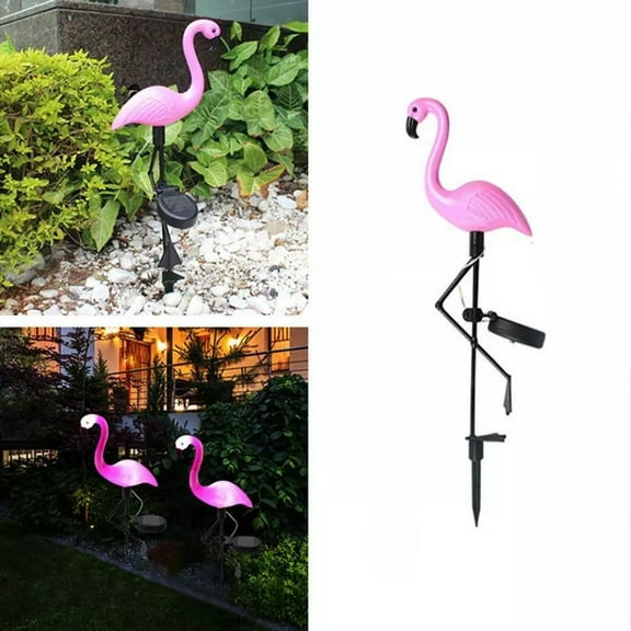 Solar Powered Flamingo LED Light Lawn Lamp Garden Decor Solar Lights Waterproof