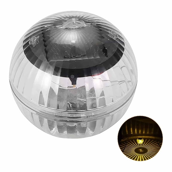 Solar Powered Floating LED Pool Lights, Warm White Waterproof Pond Lights for Fountains and Outdoor Pools, Floating Water Decor