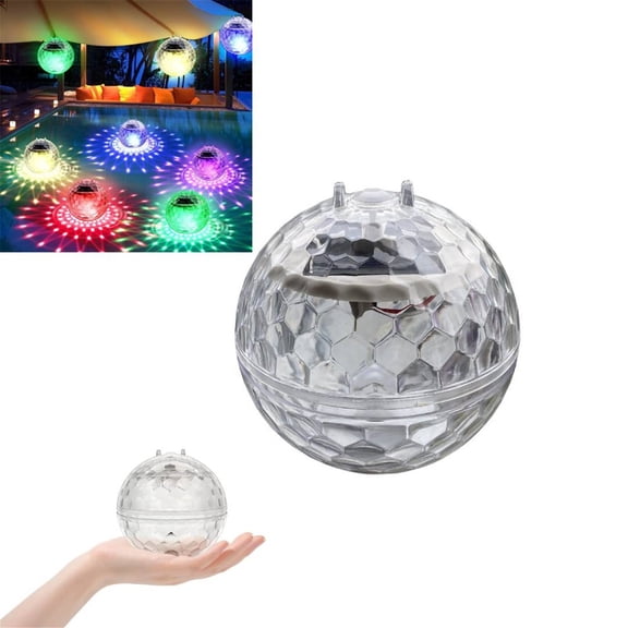 Solar-Powered Floating Pool Lights, 12 Lighting Modes, 3 Dimming & Timing, Solar Floating Pool Lights for Above Ground Pools Inground Ponds Bathtub Party Decor (2, Colorful Changing, 3.9 inches),1