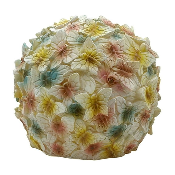 Solar Powered Flower Garden Ornaments with LED Lights - Resin Dragonfly & Butterfly Decor for Homestays, Courtyards, Outdoor Decoration (23.5x19x24cm)