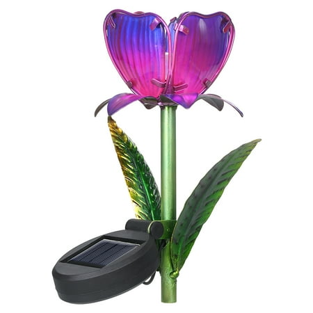 Solar Powered Flower Light LEDs Lawn Lamp Decorative Stake Lantern IP55 Water-resistant Lights for Walkway Lawn Garden Landscape Lamps