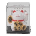 thumbnail image 1 of Solar Powered Fortune Cat, Lucky Cat Good Luck Feng Shui Decoration, Mini Cats Wealth Welcoming Cute Cat with Waving Arm, for Home Display Car Decor (White), 1 of 9