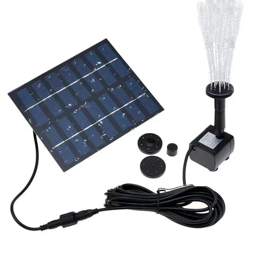 Solar Powered Fountain Pump For Bird Baths 4 Nozzles Garden Decoration Ponds