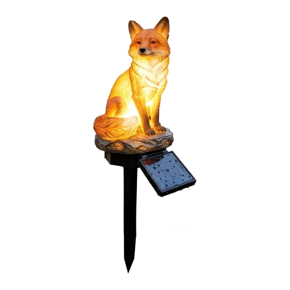 Solar Powered Fox Garden Stake Light Weatherproof Outdoor Decorative LED Lamp For Backyard Pathway Lawn Patio And Garden Decoration